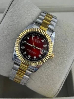 ساعت رولکس دیت  جاست ROLEX DATEJUST کد 5002 (صفحه سرخ)