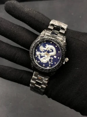 ساعت رولکس مردانه طرح اژدها Rolex Dragon کد 5001 (مشکی)