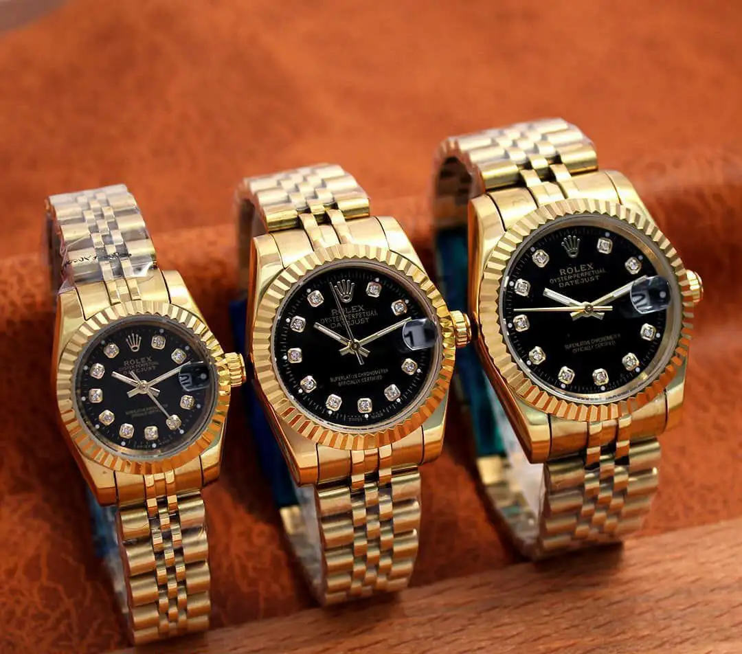 ساعت رولکس دیت جاست ROLEX DATEJUST کد 5002 (طلایی صفحه تیره)