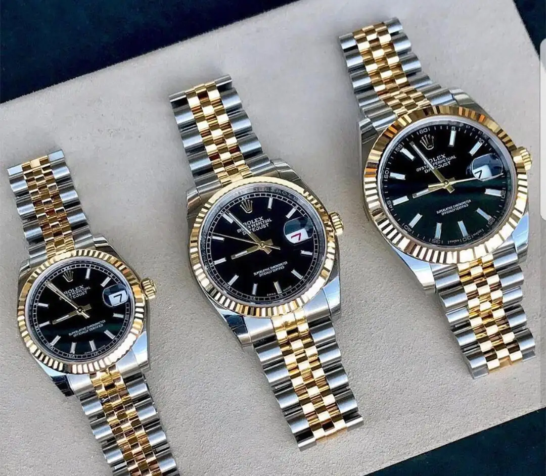ساعت رولکس دیت جاست ROLEX DATEJUST کد 5002 (دورنگ صفحه تیره)