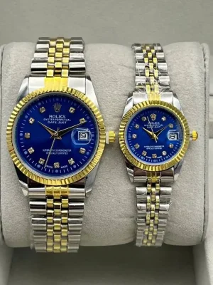 ساعت رولکس دیت جاست ROLEX DATEJUST کد 5003 (دورنگ صفحه آبی)