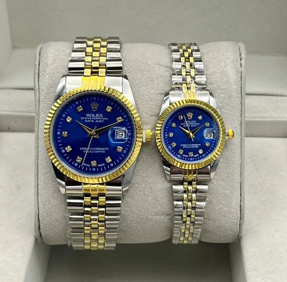 ساعت رولکس دیت جاست ROLEX DATEJUST کد 5003 (دورنگ صفحه آبی)