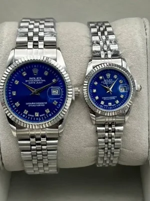 ساعت رولکس دیت جاست ROLEX DATEJUST کد 5003 (نقره ای صفحه آبی)