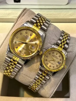 ساعت رولکس دیت جاست ROLEX DATEJUST کد 5003 (دورنگ صفحه طلایی)