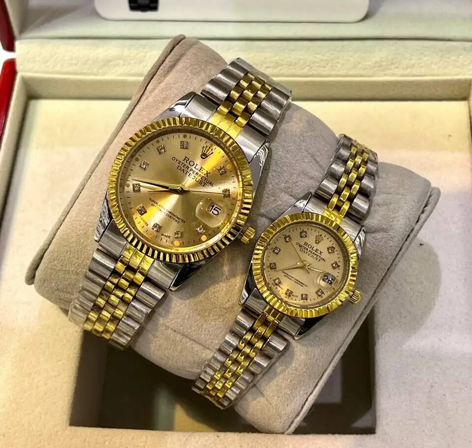ساعت رولکس دیت جاست ROLEX DATEJUST کد 5003 (دورنگ صفحه طلایی)
