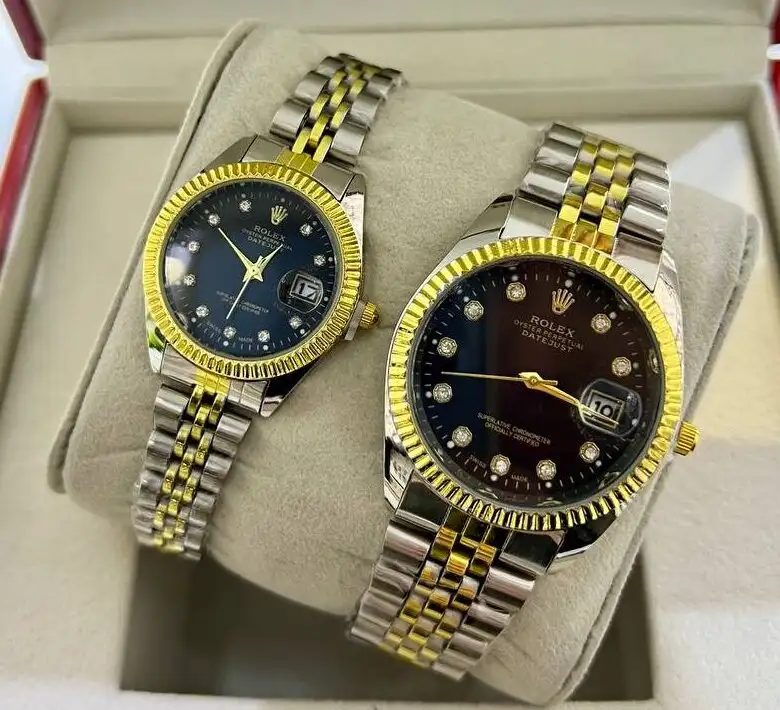 ساعت رولکس دیت جاست ROLEX DATEJUST کد 5003 (دورنگ صفحه مشکی)