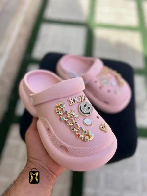 دمپایی کراکس خارجی (صورتی) کد4187
