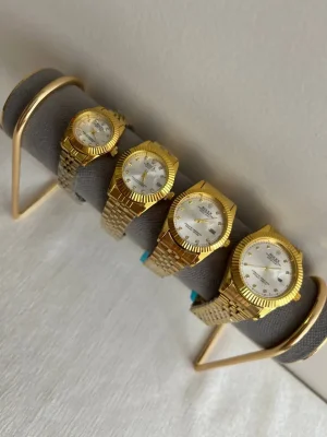 ساعت رولکس دیت جاست ROLEX DATEJUST کد 5002 (طلایی صفحه روشن)