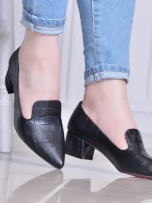 کفش اداری سنگی چرم کد 5130