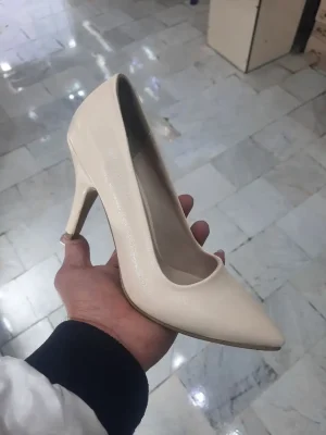 کفش مجلسی پاشنه دار چرم زنانه کد 5224