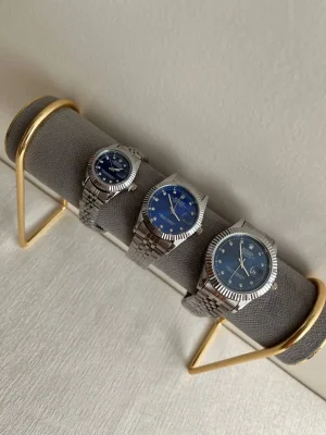 ساعت رولکس دیت جاست ROLEX DATEJUST کد 5002 (نقره ای صفحه آبی)