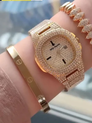 ساعت فول نگین زنانه patek philippe