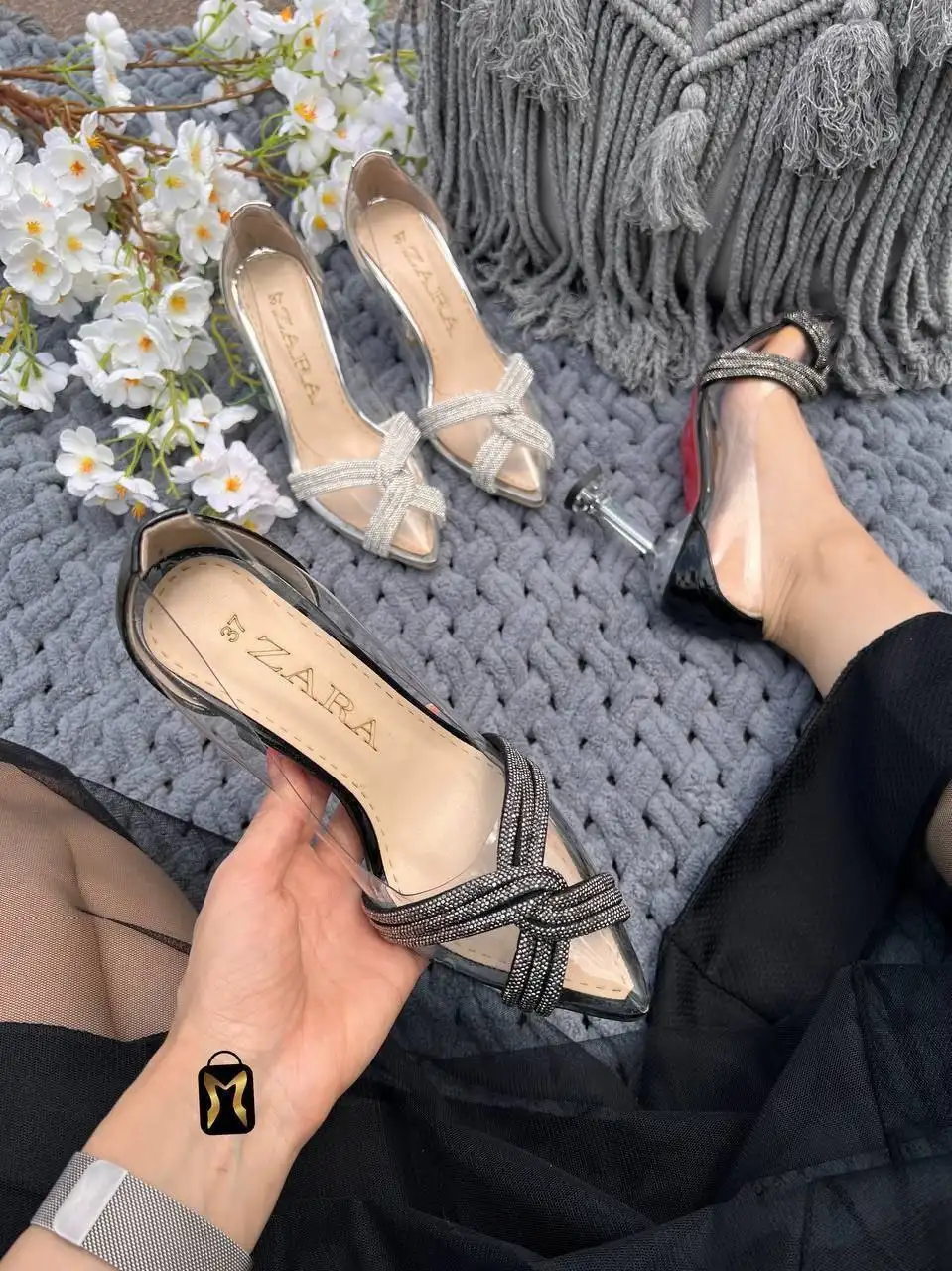 کفش مجلسی زنانه طلقی نگینی