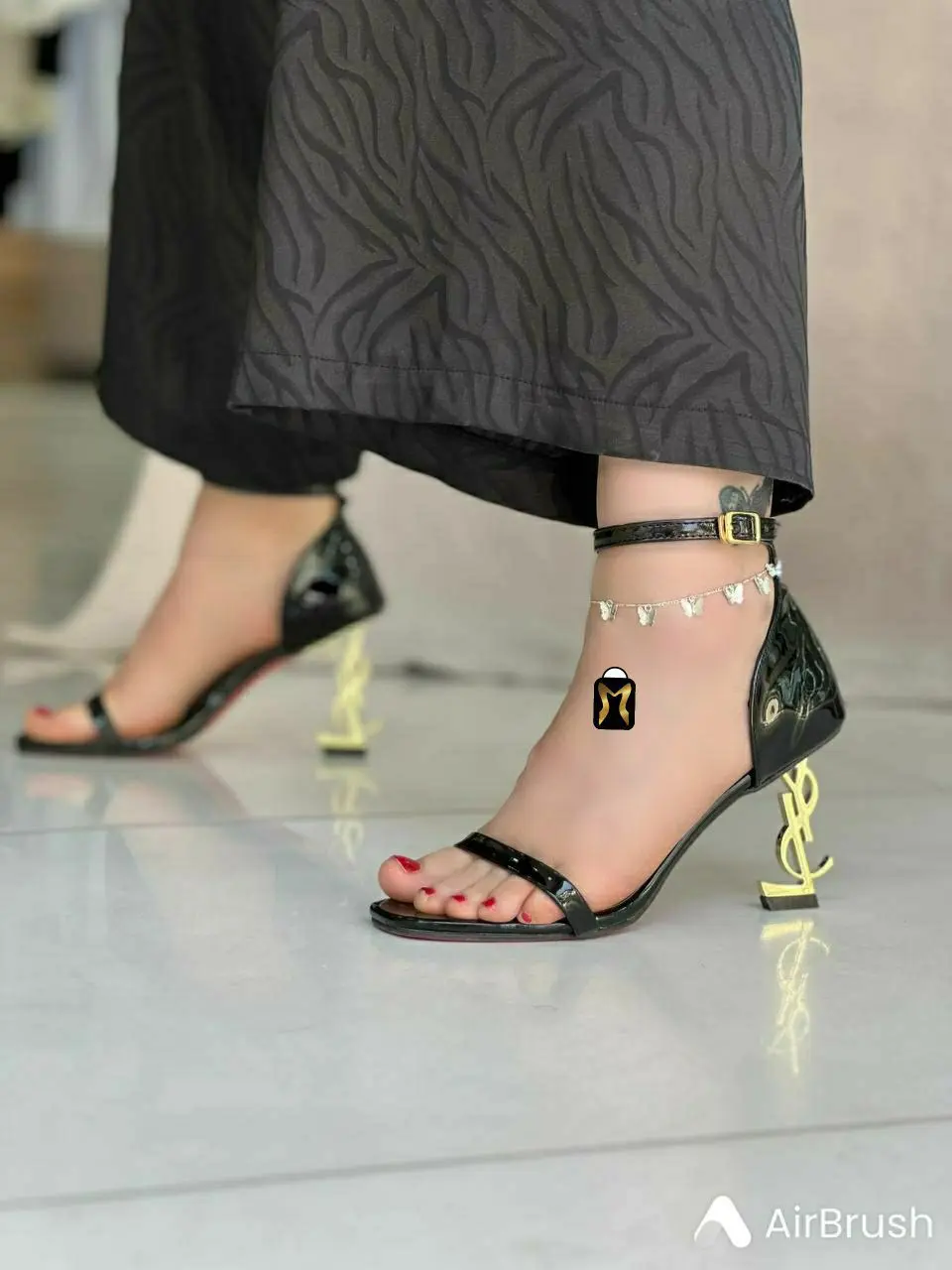 کفش مجلسی زنانه طرح پاشنه YSL پاشنه ۷